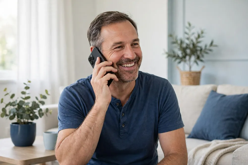 Person using a smartphone to stay connected
